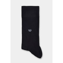 Bisse Siyah Polyester Bambu Uzun Soket Çorap Crnos23y001 D99