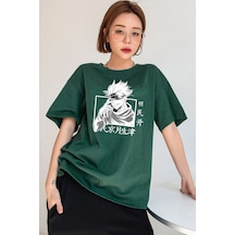 Flood Of Style Unisex Hoodie Baskılı T-shirt Yeşil