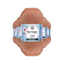 5 Adet Lotus Bikini Büstiyer Bluz Örgü İpi K277 Şeftali Çok Renkli