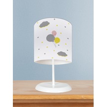 Mekta Home Bebek Ve Çocuk Odası Üç Renkli Balon Desenli Abajur