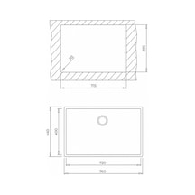 Teka Square Tezgah Altı Granit Evye Siyah 76x44