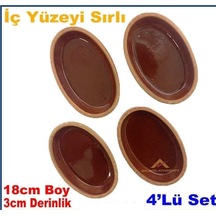 4 Adet Kahvaltı Seti 12x18cm Güveç Fırın Kabı Yüksek Isı Ve Ateşe Dayanıklı Toprak Güveç Kabı Diğer
