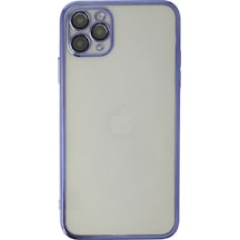 Apple iPhone  Uyumlu  11 Pro Max Kılıf Razer Lensli Silikon - Mor Çok Renkli