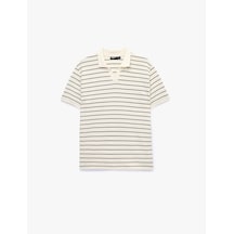 Koton Regular Fit Kısa Kollu Pamuklu Çizgili Polo Yaka Tişört Antrasit Çizgili 6sam10390mk
