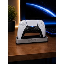 Veriqo 3d Ps5 Dualsense Şarj Ve Stand Ünitesi Playstation 5 Kontrolcü Masaüstü Düzenleyici Standı Gri