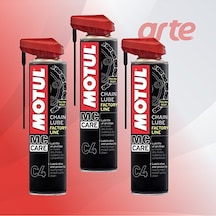 Motul C4 Racing Chain Lube Zincir Yağlama Spreyi 400 Ml 3 Adet Motosiklet Zincir Yağı