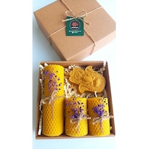 Petek Mum Hediyelik Dekoratif Set Hamse Bereket Eli Beeswax Canle Set Diğer