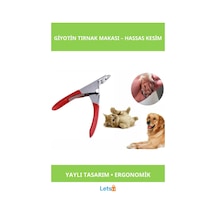 Giyotin Tırnak Makası Keskin Paslanmaz Çelik Ergonomik Evcil Hayvan Tırnak Kesme Aleti
