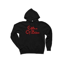 Children Of Bodom Yazı Siyah Kapşonlu Sweatshirt Hoodie Siyah