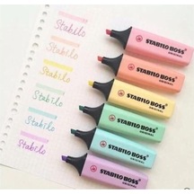 Boss Pastel Fosforlu Kalem 6 Renk Çok Renkli