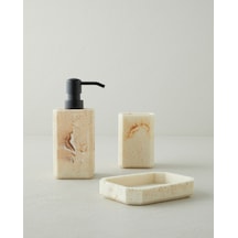 Mariee Polyresin 3'lü Banyo Seti Naturel