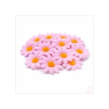 Yapay Papatya Çiçek Kafası 4 Cm X 20 Adet - Pembe Renkli