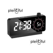 Aynalı Led Ekranlı Saat,elektronik Masaüstü Çalar Saat, Çift Dijital Çalar Saat, Başucu Ofisi Için Geri Sayıml Diğer