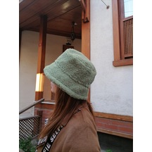 Shopiolog Kadın Peluş Bucket Şapka