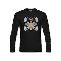 Queen Bee And Leaves Siyah Erkek Sweatshirt 001 Queen Bee And Leaves Siyah Erkek Sweatshirt 001