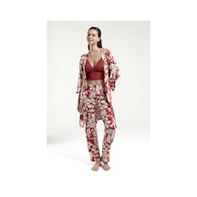 Arnetta Kadın Kırmızı 3lü Pijama Takımı Ar3265-s-v1 Kırmızı