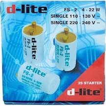 D-lite S2 Starter 4-22w 220-240v Kısa Florasan İçin 25 Ad.