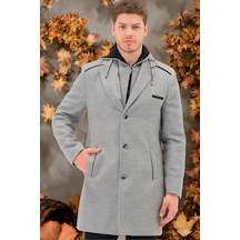Dewberry Plt8371 Dewbrry Erkek Palto-Düz Gri-Düz Gri