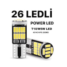 T10 Led 26 Ledli W5W Metal Ultra Power Park Plaka Tavan Ampulü 10 Adet