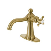 Kingston Brass Ksd154bxbb Denizcilik Tek Saplı Basmalı Banyo Musluğu, Fırçalanmış Pirinç Altın