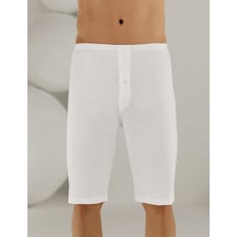 Şahinler Penye Süprem Paçalı Boxer Beyaz Me018