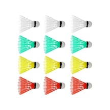 Suntek 12 Parça Renkli Plastik Badminton Shuttlecocks Topları