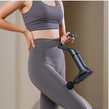Smaylıng Ergonomik Masaj Tabancası - Uzatma Aparatı & Germe Bandı Dahil 3200 Rpm Derin Doku Masaj Cihazı 4 Başlıklı, Dijital Göstergeli, 1800mah Taşınabilir Kas Masaj Aleti Açık Bej