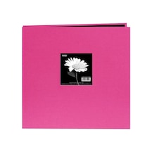 Ayrex 30,5 X 30,5 Cm Kitap, Kumaş Kapak, Pencereli Albüm, Kırmızı, Açık Pembe, 8 İnç X 8 İnç