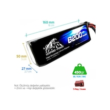 Leopard Power 6200 mAh 11.1V 3S 30C Lityum Polimer Lipo Batarya Pil T Plug