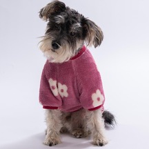 Pembe Çiçek Desenli Pink Blossom Sweat Dar Kalıp Kedi Köpek Sweati Kedi Köpek Kıyafeti Köpek Peluşu Sıcak Tutan Sweat