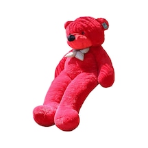 Sevgiliye Özel Hediye - 140 Cm Papyonlu Peluş Ayıcık... Kırmızı