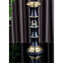40 Cm Döküm Pirinç Bambu Şamdan