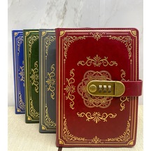 Özel Tasarım Şifreli Deri Defter Model 2
