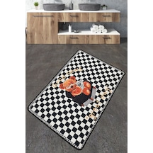 Newspaper Banyo Halısı Djt 70x120 cm Banyo Halısı Paspas Yıkanabilir Kaymaz
