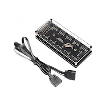 4847 Argb Rgb Led 3 Pin 11 Port 5v Sata Power Güç Fan Çoklayıcır Şerit Hub Kablo Splitter