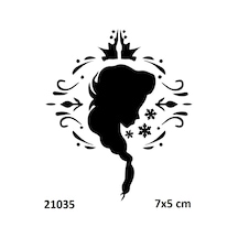Airbrush Tattoo Prenses Kız Yapışkanlı Stencil Süsleme Ve Boyama Kalıbı Stencil Kalıp