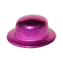 Pembe Renk Hologramlı Plastik Yuvarlak Melon 27x24 Cm N177