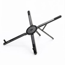 Alüminyum Katlanabilir Laptop Standı Ayarlanabilir Notebook Tablet Yükseltici 10-17.3 Inç Uyumlu Gri - Gri