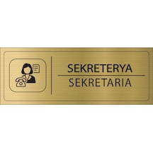 Mayeka Sekreterya İsimlik Altın Metal Kapı İsimliği Levhası Yönlendirme Tabelası
