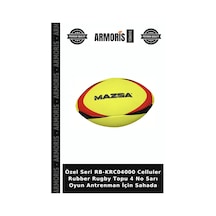 Özel Seri Rb-krc04000 Celluler Rubber Rugby Topu 4 No Sarı Oyun Antrenman İçin Sahada