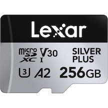 Lexar 256 GB Silver Plus 205 MB/s 4K V30 Uhsı Micro SD Hafıza Kartı