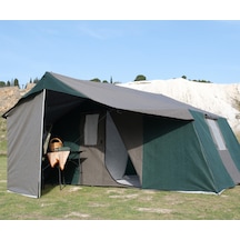 Tmç Camping 3+1 L Mutfaklı Double Kamp Çadırı 6-8 Kişilik - Yeşil