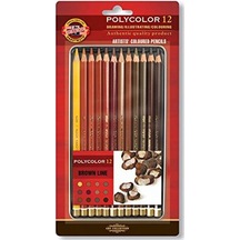 Koh-ı Noor Set Of Artist S Coloured Pencils Kahverenk Lin
