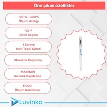 Ch-103 Dijital Mutfak Termometresi, Sivri Uçlu Gıda Ve Et Sıcaklık Ölçer Prob Ahşap