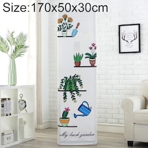 Sones Basit Dikey Dolap Tipi Her Şey Dahil Klima Kumaş Toz Kapağı, Boyut: 170x50x30cm, Stil: Yeşil Bitki