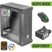 Green Z5 Surena Argb Gaming Bilgisayar Kasası 4 120mm Fan + Kumanda 600w 80+ Bronze Psu Dahil + Mouse