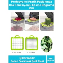 Premium Pratik Paslanmaz Çelik Ev Mutfak Kamp Piknik Çok Fonksiyonlu Kesme Doğrama Kiti