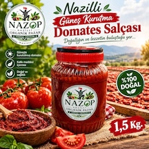 Nazop Domates Salçası Nazilli Güneş Kurutma 1,5 Kg.