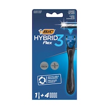Bıc Hybrid 3 Flex Sistem Tıraş Bıçağı 1 Sap + 4 Yedek Kartuş - 8 Adet Tarı