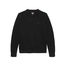 Tommy Hilfiger Erkek Slim Fit Bisiklet Yaka Triko Kazak - Siyah-10341 Triple Black